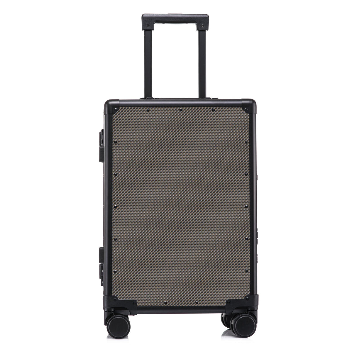 Carbon-fiber Suitcase With Aluminum Frame Large-capacity Business Rolling Luggage