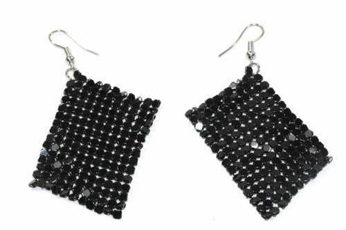 Shimmer Mesh Drop Earrings 2.5 Inch Lightweight For Women