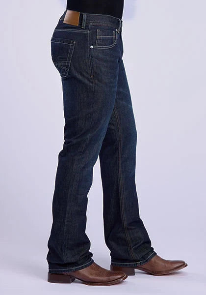Tin Haul 1660 Jagger Fit Corded Deco (Dark Wash) - Men's Bootcut Jeans