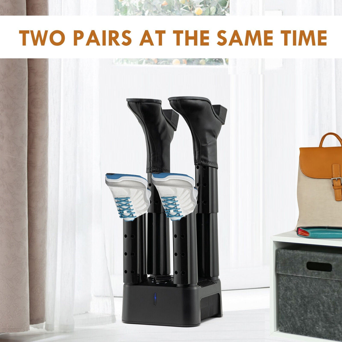 Prevent Odor Mold & Bacteria 4 Shoe Electric Dryer with Timer