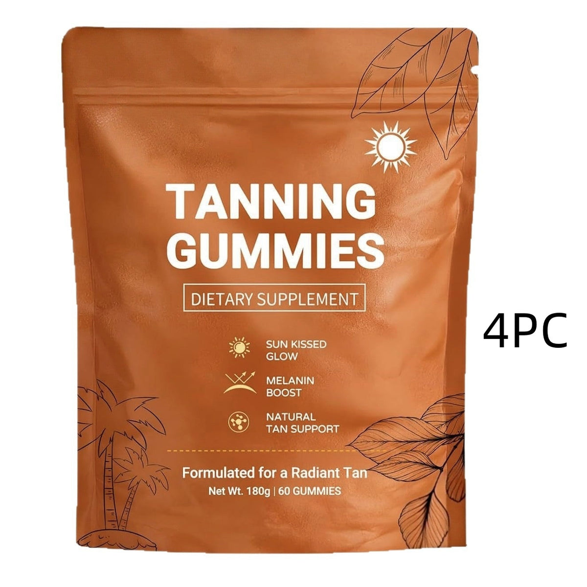 Womens Tanning Gummies Dietary Supplement 60 Count