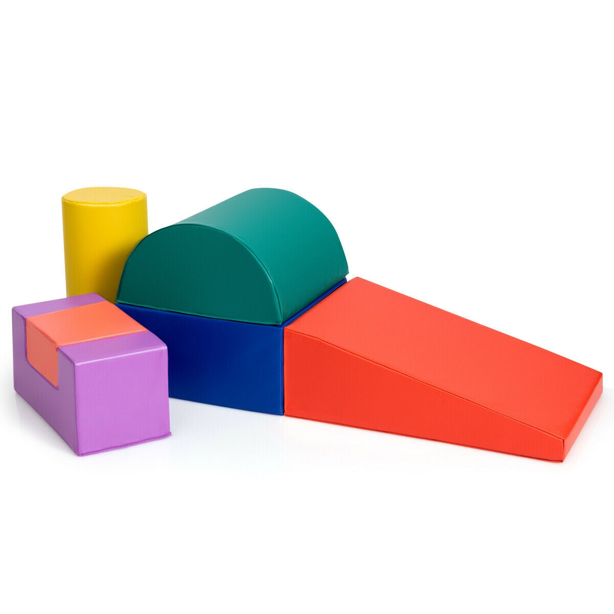 6 Piece Climb Crawl Play Set Indoor Kids Toddler -Red