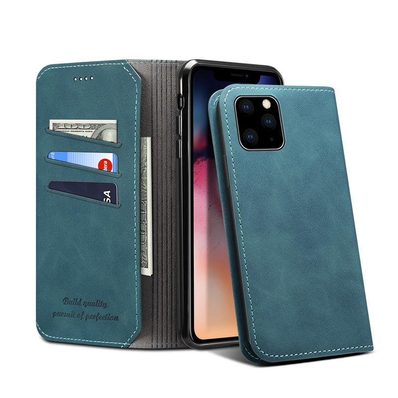 Leather Wallet Card Holder Flip Cover
