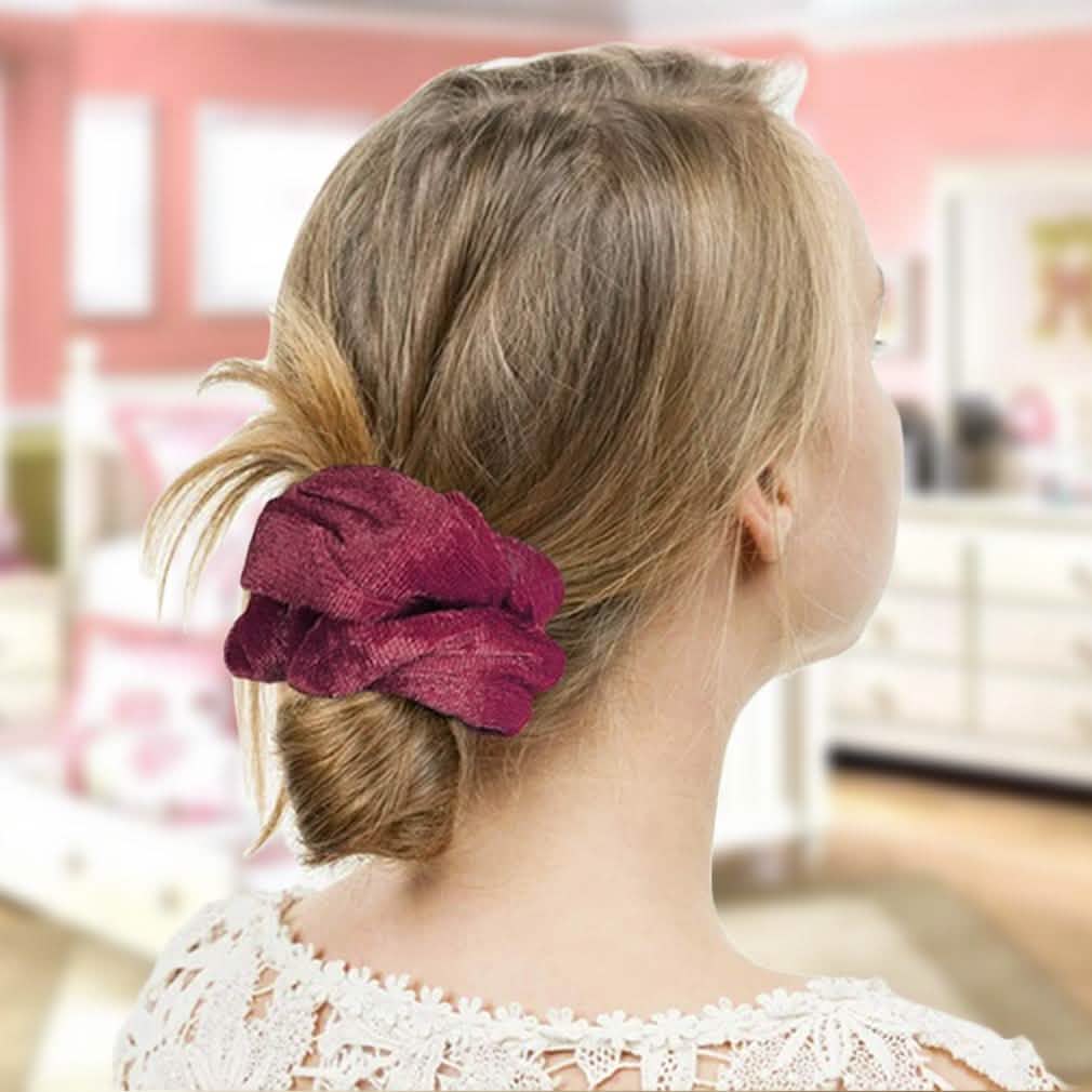 Paquete de 20: Scrunchies premium de terciopelo elástico para el cabello