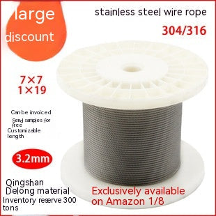 304 Stainless Steel Invisible Anti-theft Protecting Wire Net Steel Wire Coated Rope Steel