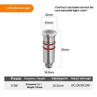 1W XINGX Underwater Aisle Underground Led Breathing Mini Floor Lamp Step Light