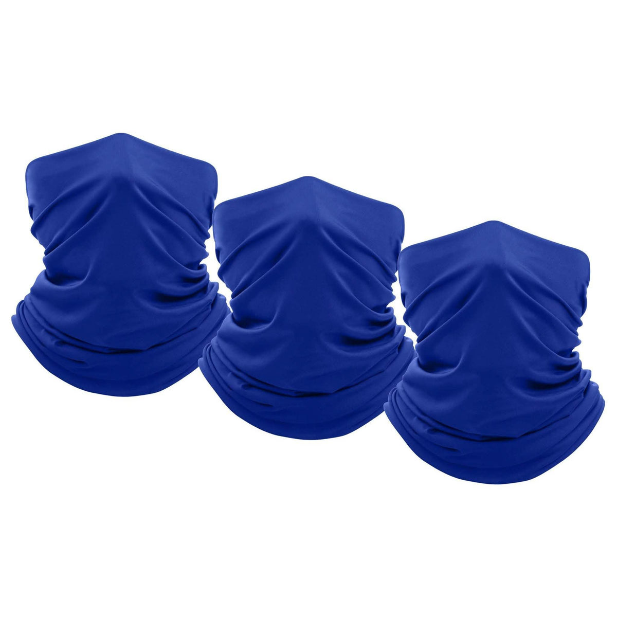 3-Pack: Moisture Wicking Breathable Stretch Gaiter Neck Face Mask