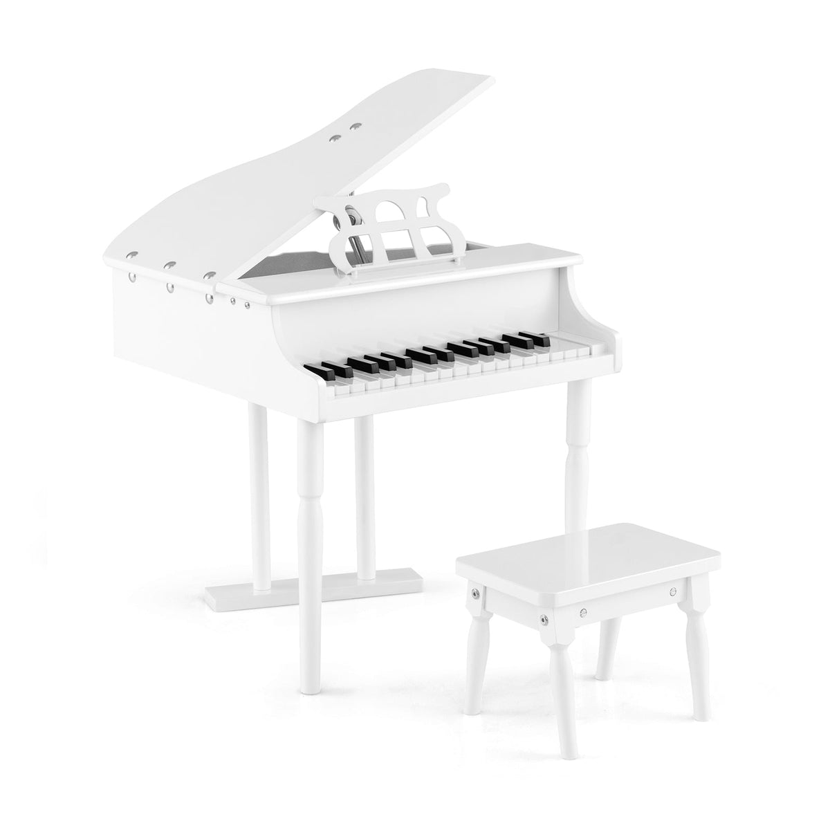 30-Key Kids Piano Keyboard Toy with Bench Piano Lid and Music Rack