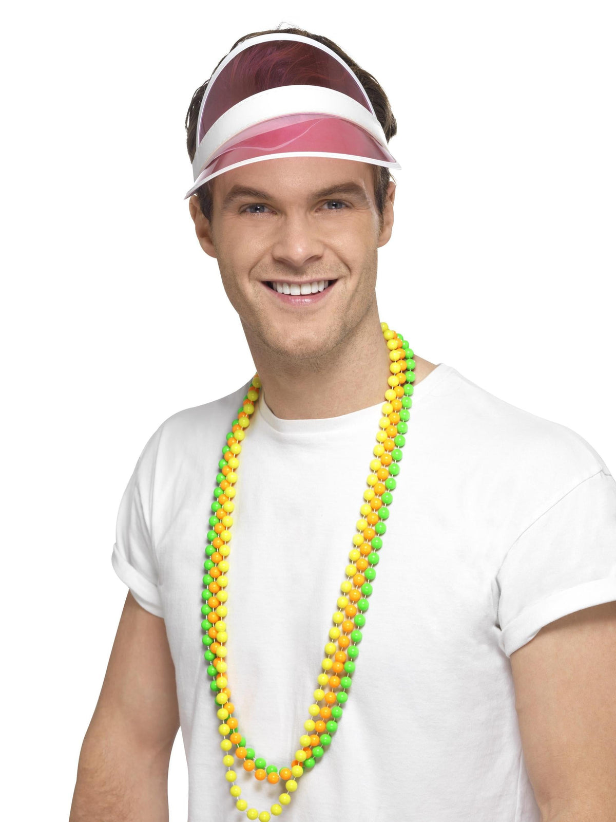 80's Pink Plastic Poker Sun Visor 44946