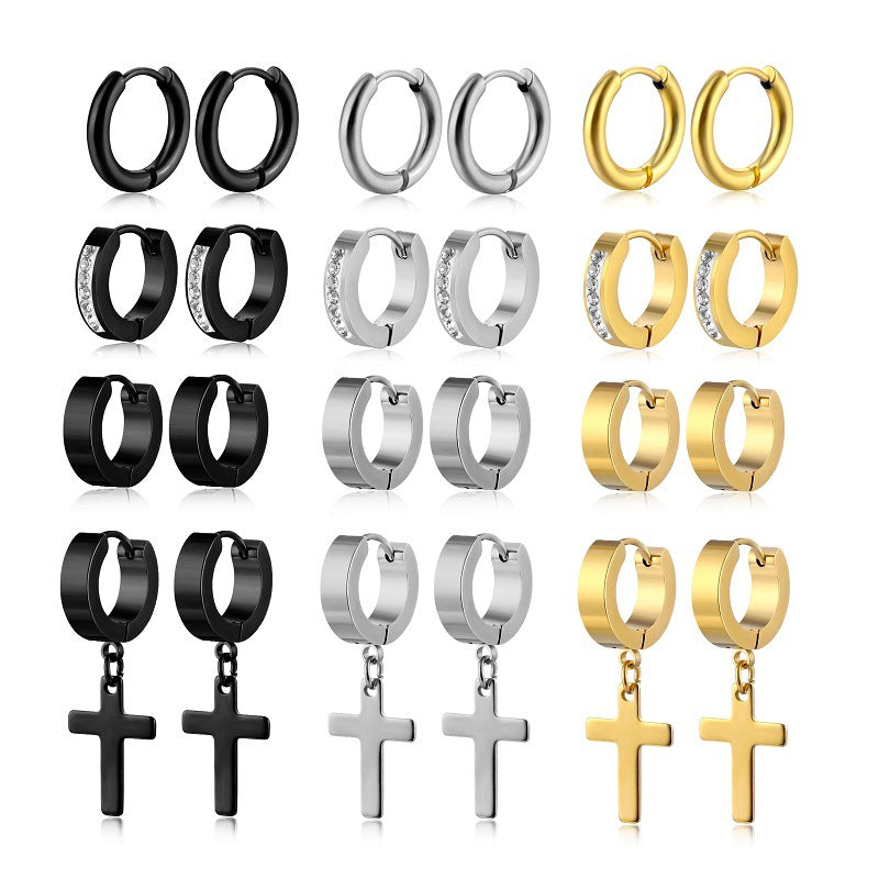 Women's Classics Silvertone Large Hoop Earrings Sports Team Faux Leather Earrings earingearringearringsHoop EarringsSilvertone Large Hoop EarringsWomen wardrobeWomen's Classics earrings