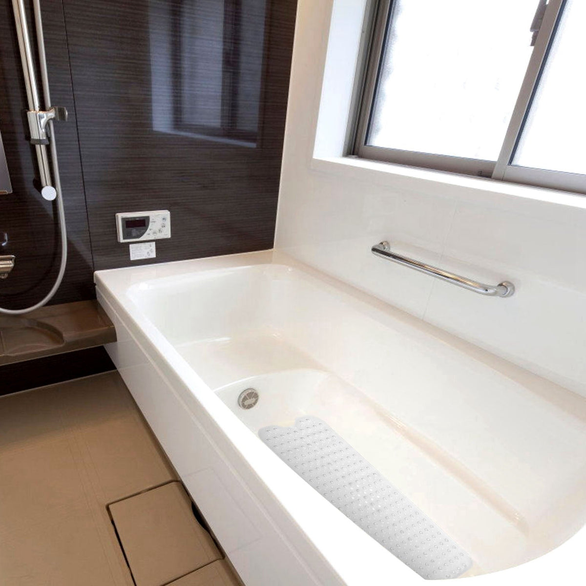 Bath Tub Mat Non-Slip Shower Mat BPA-Free Massage Anti-Bacterial with Suction Cups Washable for Bathroom Kitchen Pool