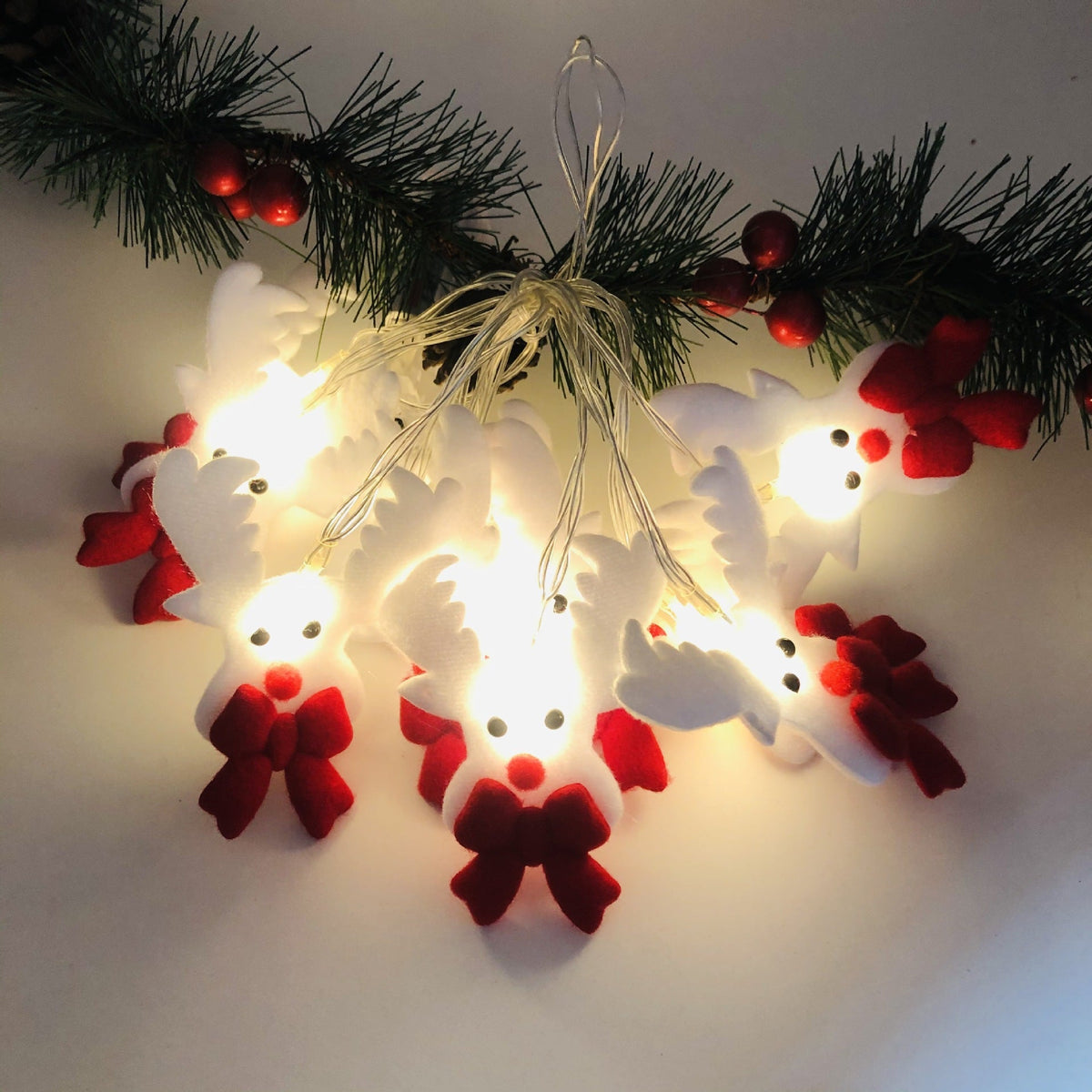 Decoración navideña Muñeco de nieve Luces de cadena LED Guirnalda Luces de hadas de Navidad Decoración para el hogar Navidad Adorno navideño Año Nuevo