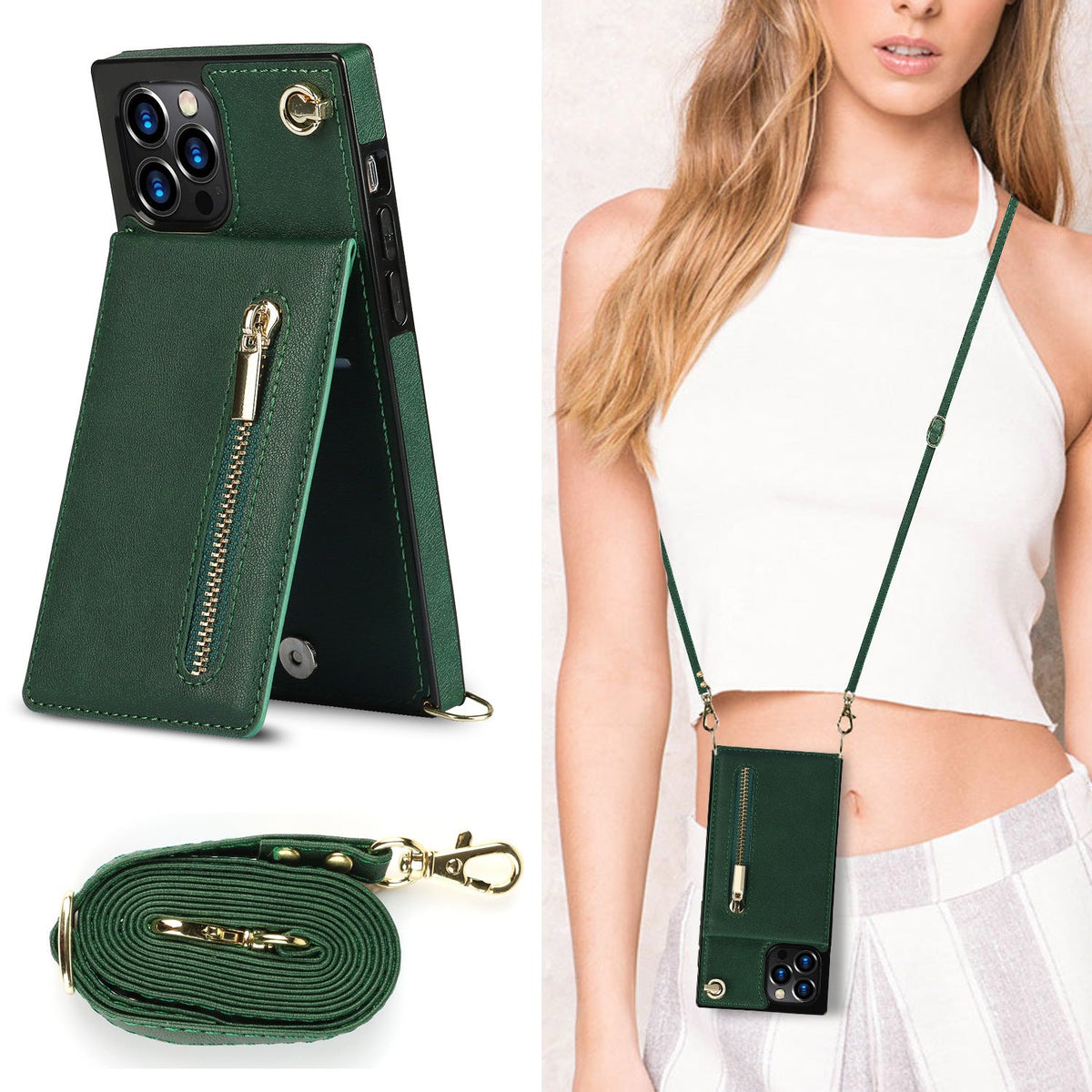 Leather Case Card 12 Messenger Phone Case Explosive Style