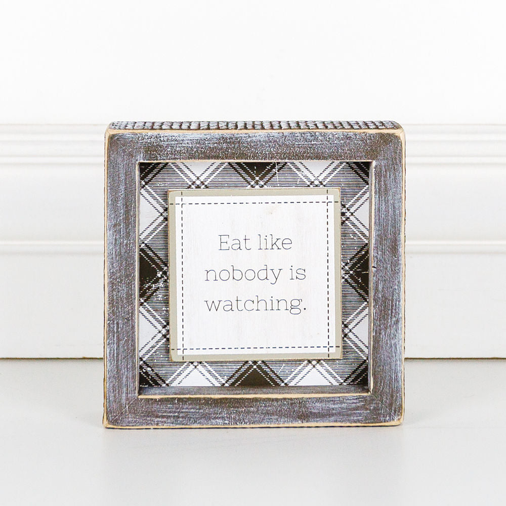 Eat Like Nobody Is Watching Funny Quote T-Shirt Holiday Comfort Food Tee