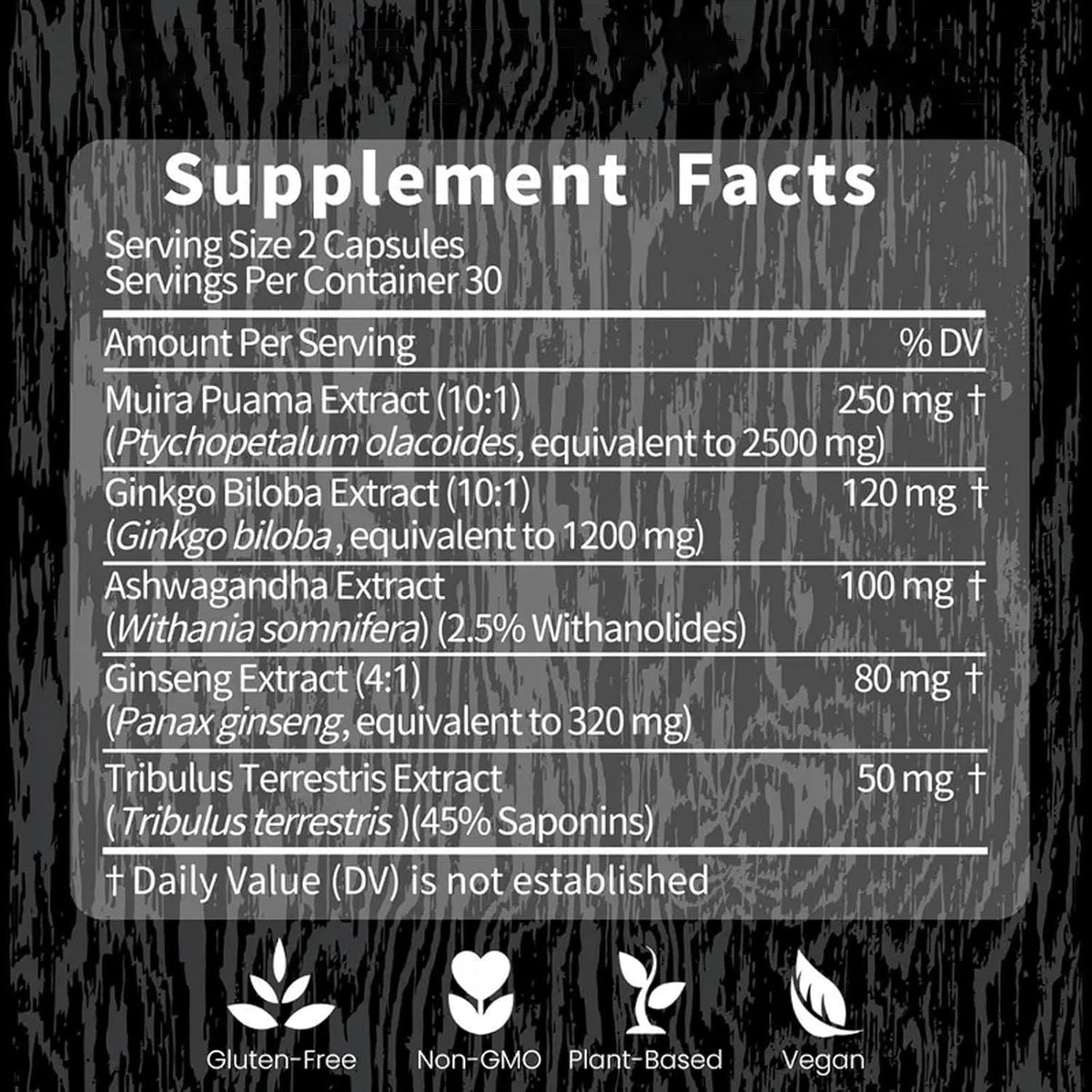 South Africa Drunk Eggplant Silver Tribulus Terrestris Herbal Supplement Capsules