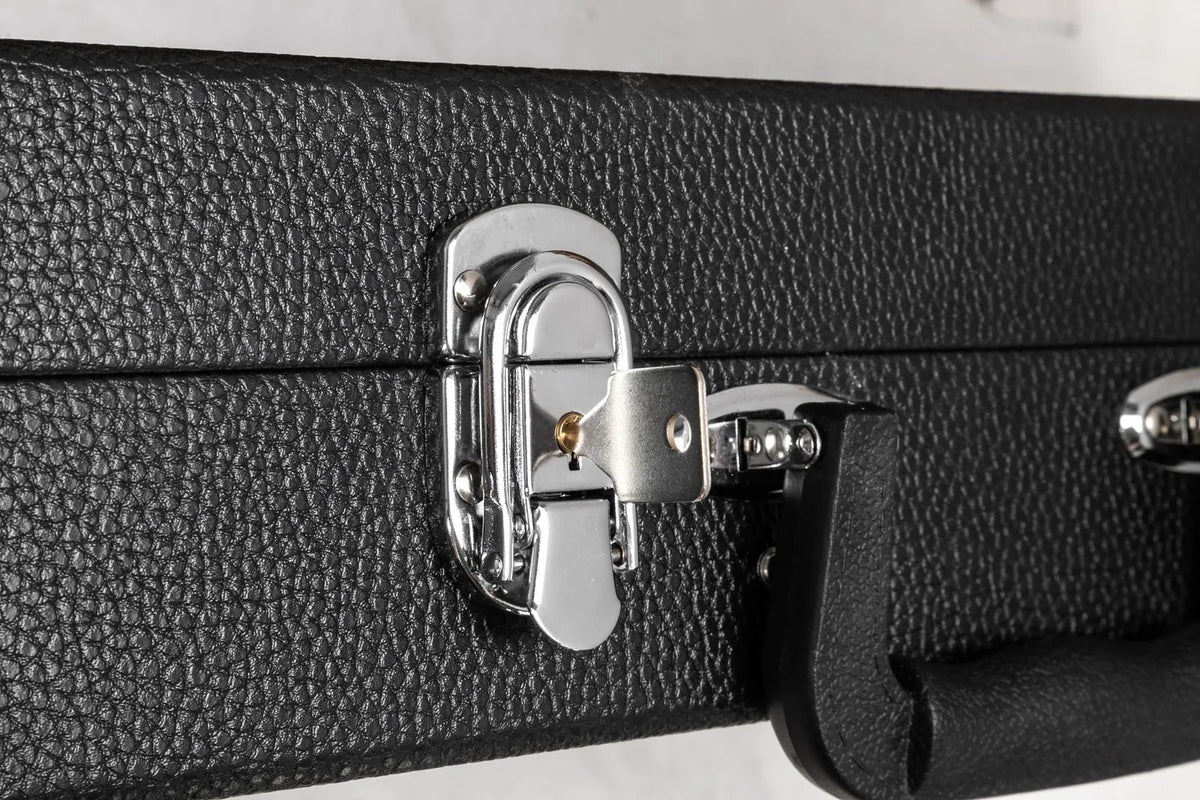 Estuche rígido portátil para bajo para todos los bajos, estuche rígido con cerradura, negro