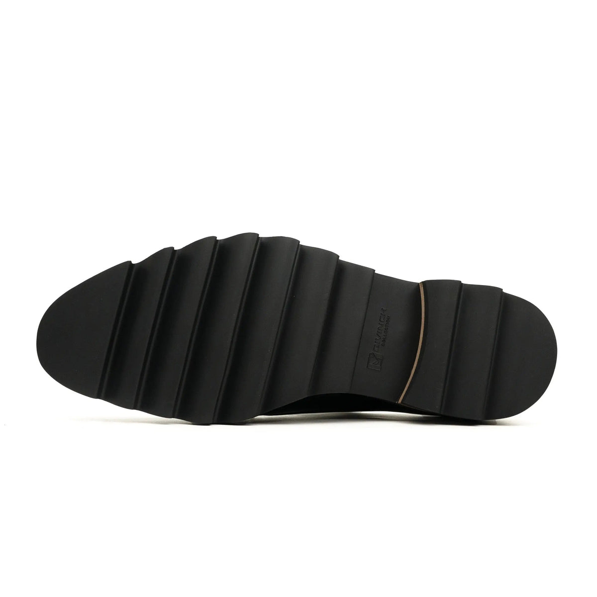 Black Plain-Toe Calf Leather Monk Shoes