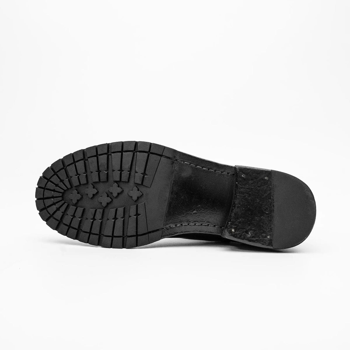Black Plain-Toe Cow Leather Chelsea Boots