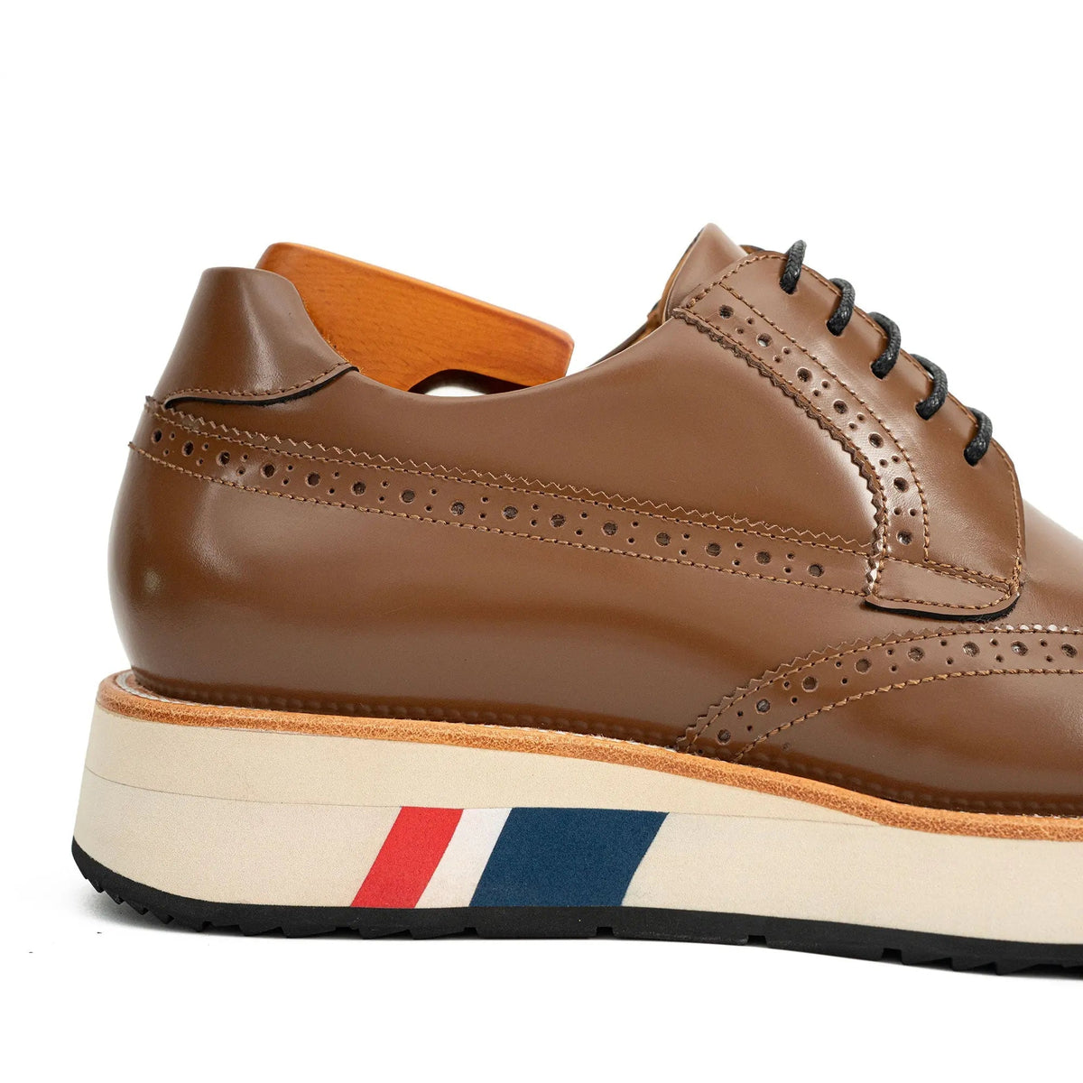 Brown Calf Leather Derby Shoes