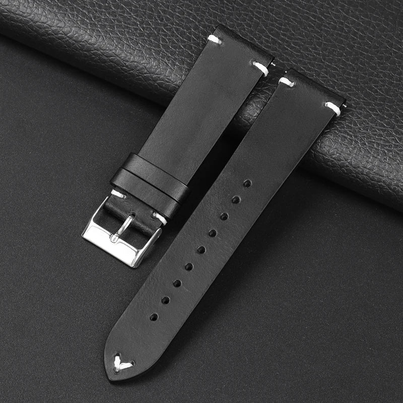 COROS Smartwatch Leather Band Quick Release Retro Oil Wax Calfskin 18/20/22mm