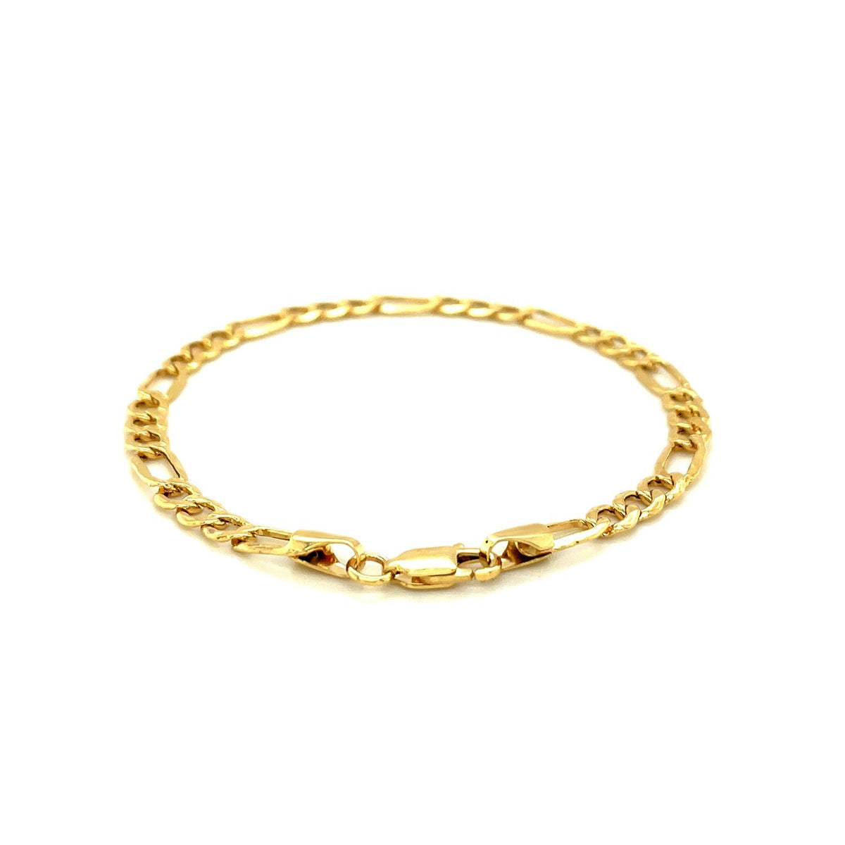 Pulsera Figaro ligera de oro amarillo de 14 quilates (4,70 mm)