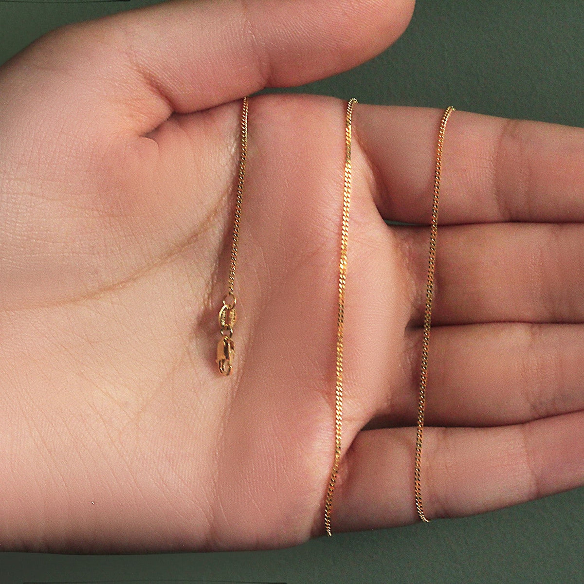 Cadena Gourette de oro amarillo de 14 quilates de 1,0 mm (1,00 mm)