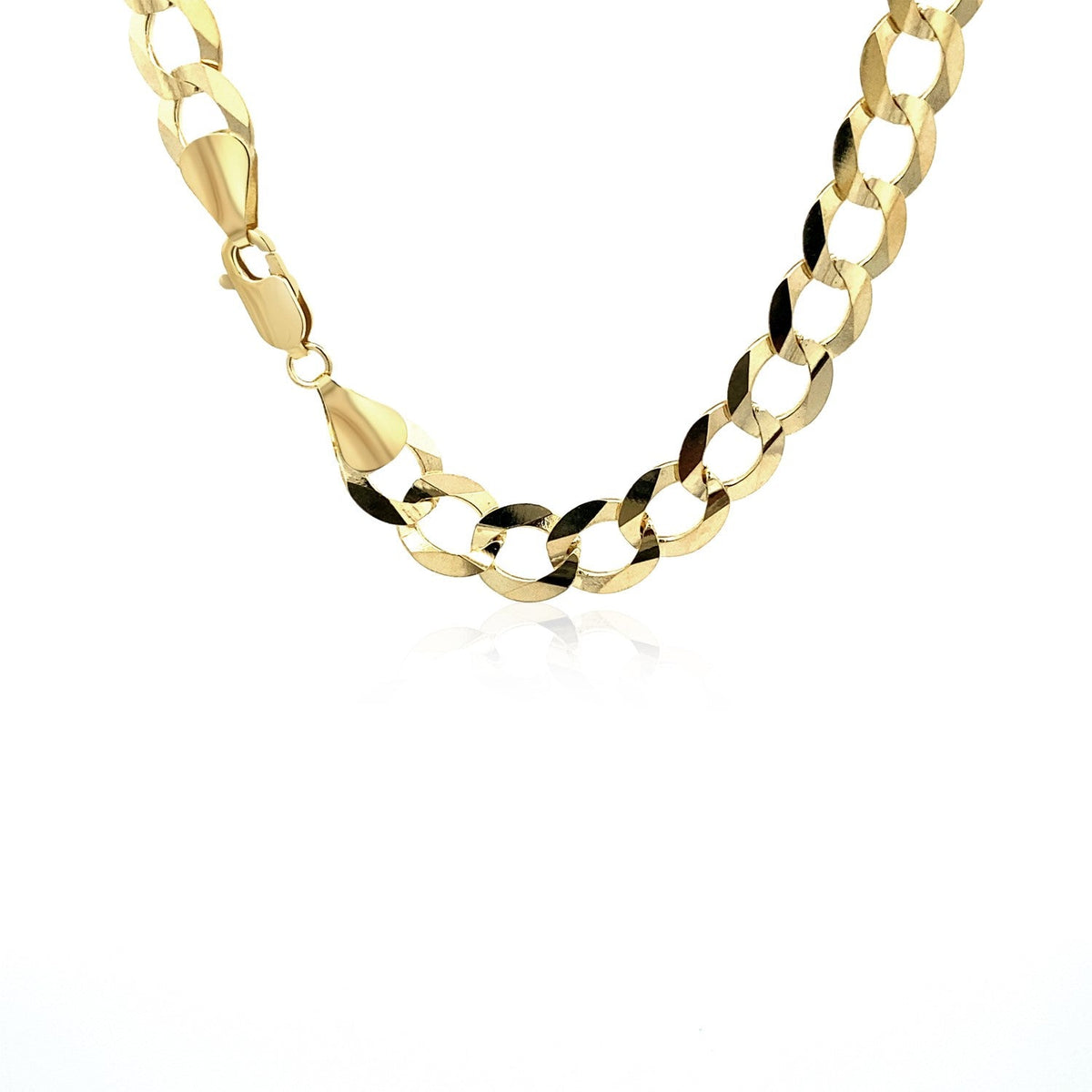 Cadena de eslabones de 8.2 mm en oro amarillo de 10k (8.20 mm)