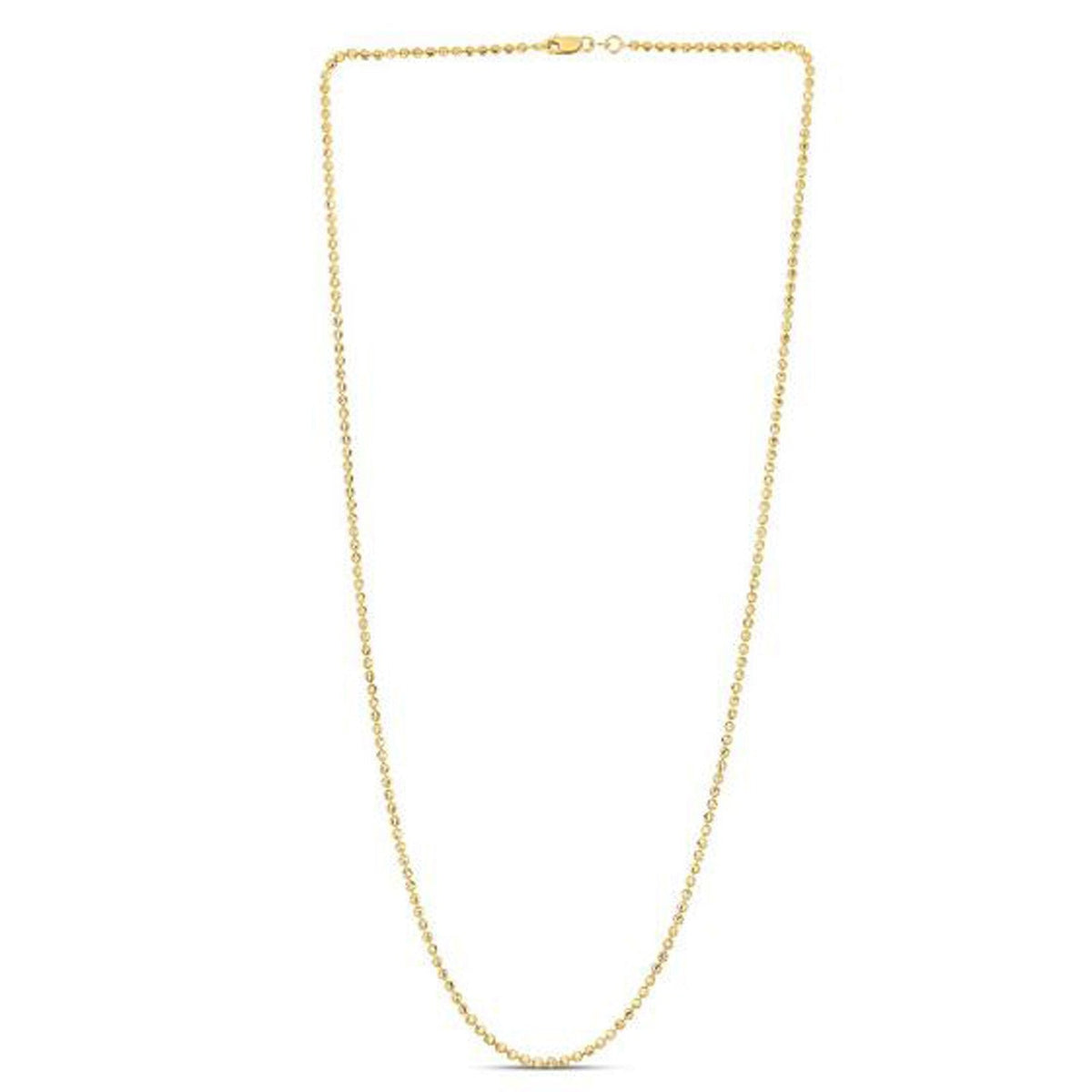 Cadena de eslabones tipo "Moon Cut" en oro amarillo de 14k (2.0 mm)
