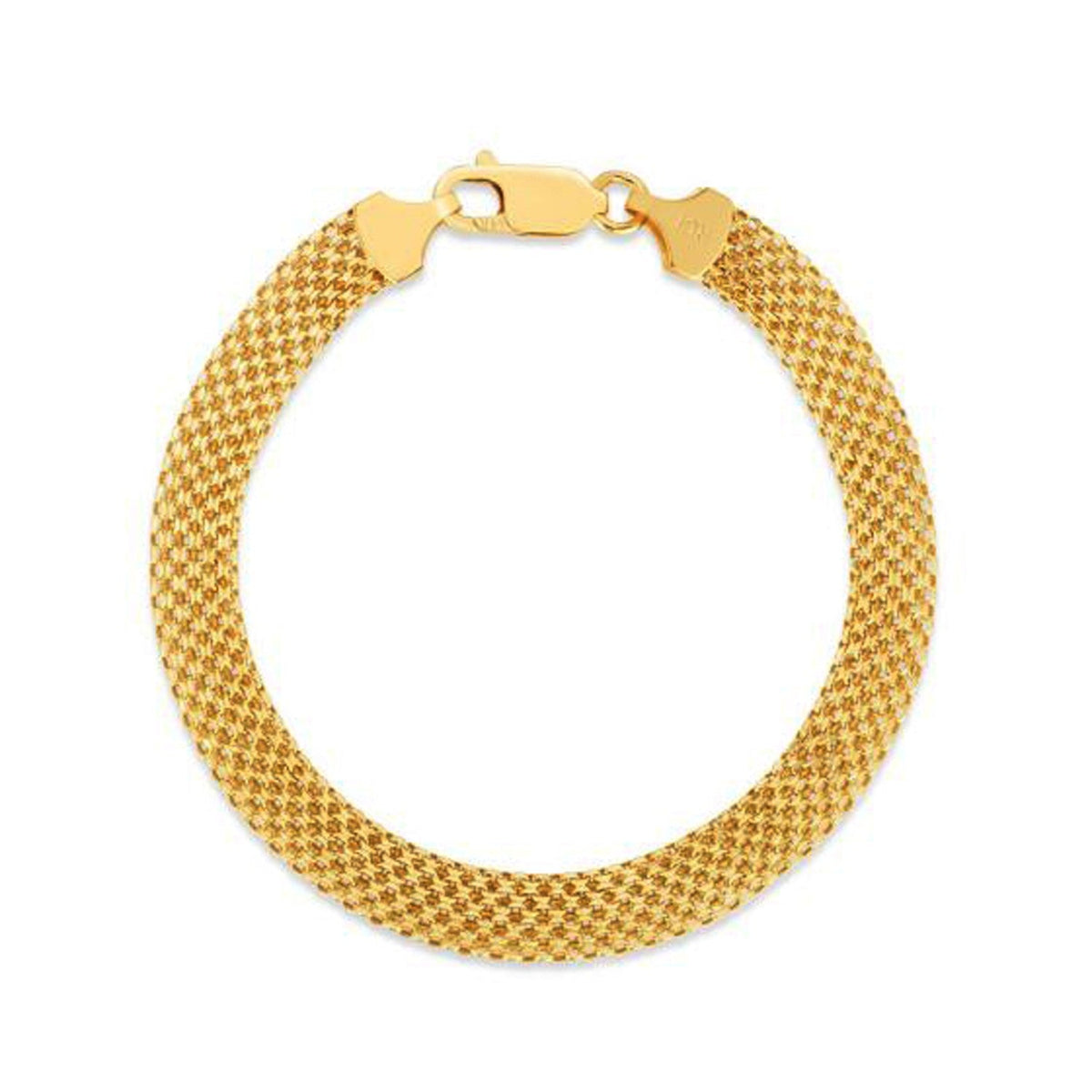 Pulsera Bismark de oro amarillo de 14 quilates (7.00 mm)