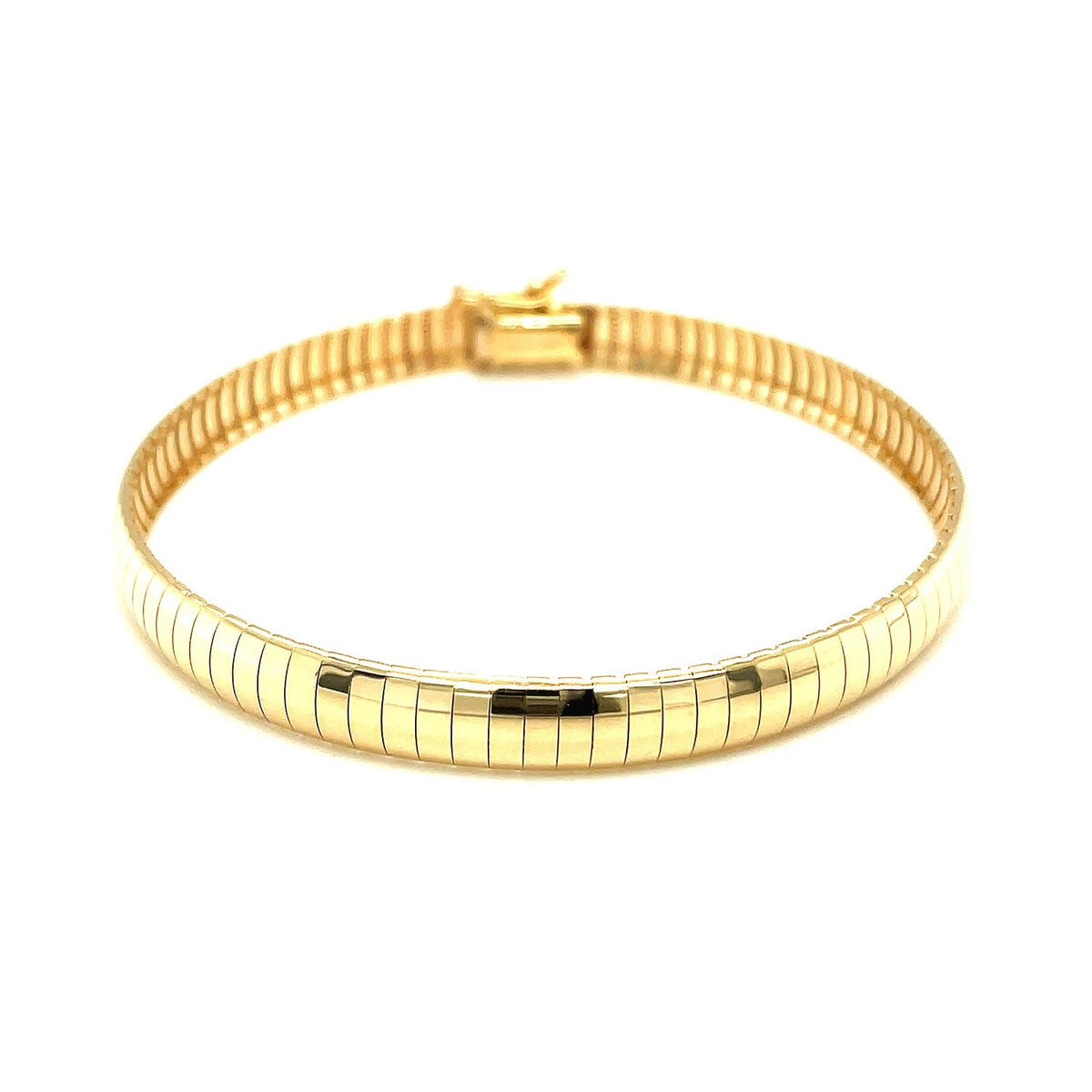 Pulsera Omega clásica de oro amarillo de 14 quilates (6.00 mm)