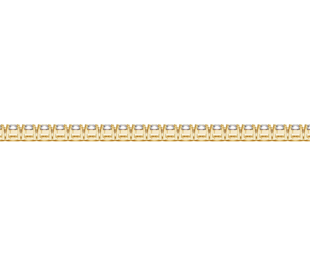 Lab Grown Round Diamond Tennis Bracelet in 14k Yellow Gold (4 cctw F/G VS2/SI1)