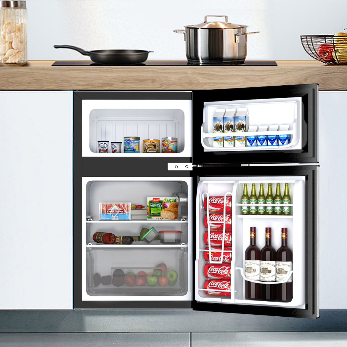 3.2 cu ft. Compact Stainless Steel Refrigerator