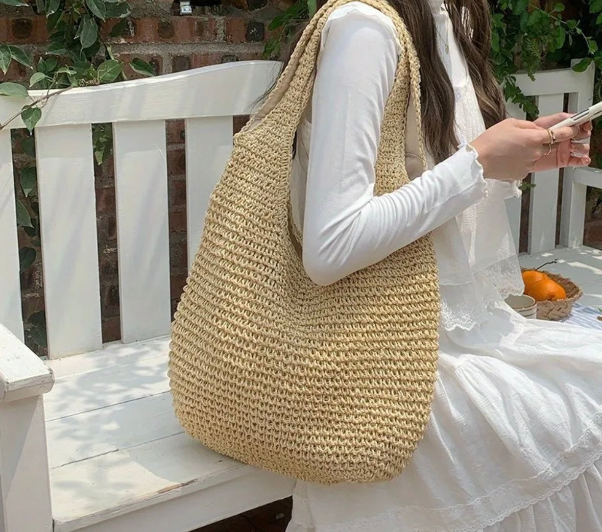 Straw Woven Tote Bag