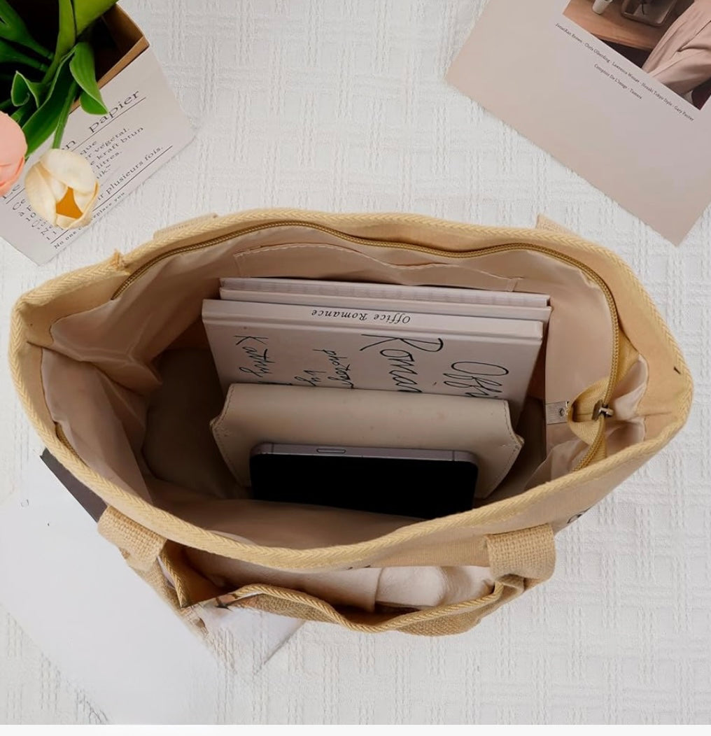 Beige Tote Bag