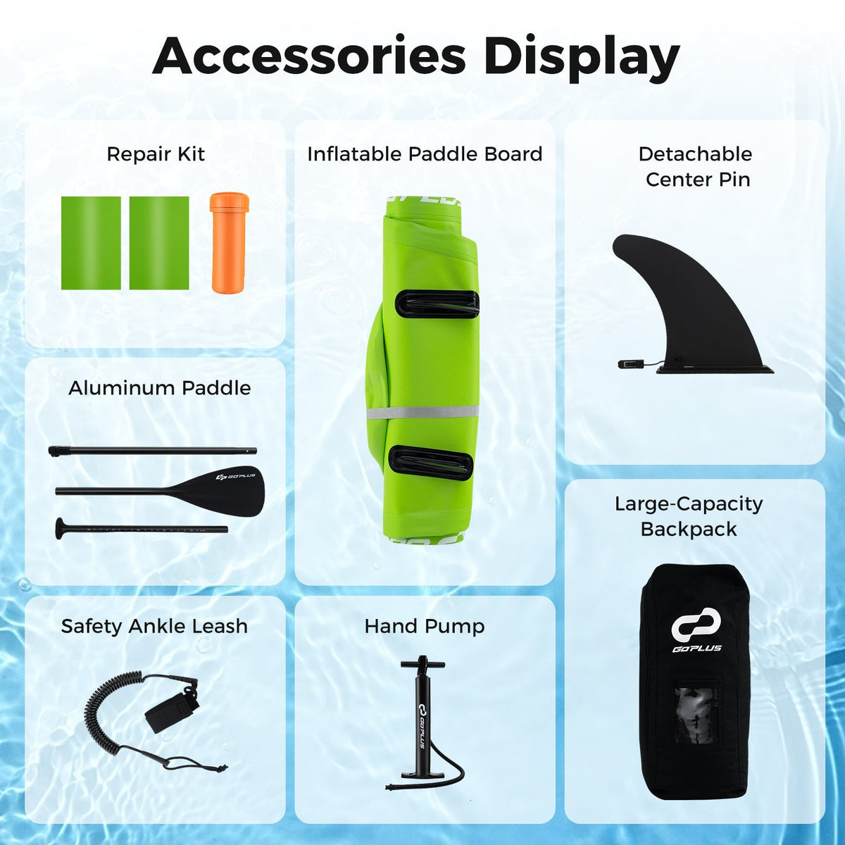 Tabla de Paddle Surf Hinchable iSUP Accesorios con 3 Quillas