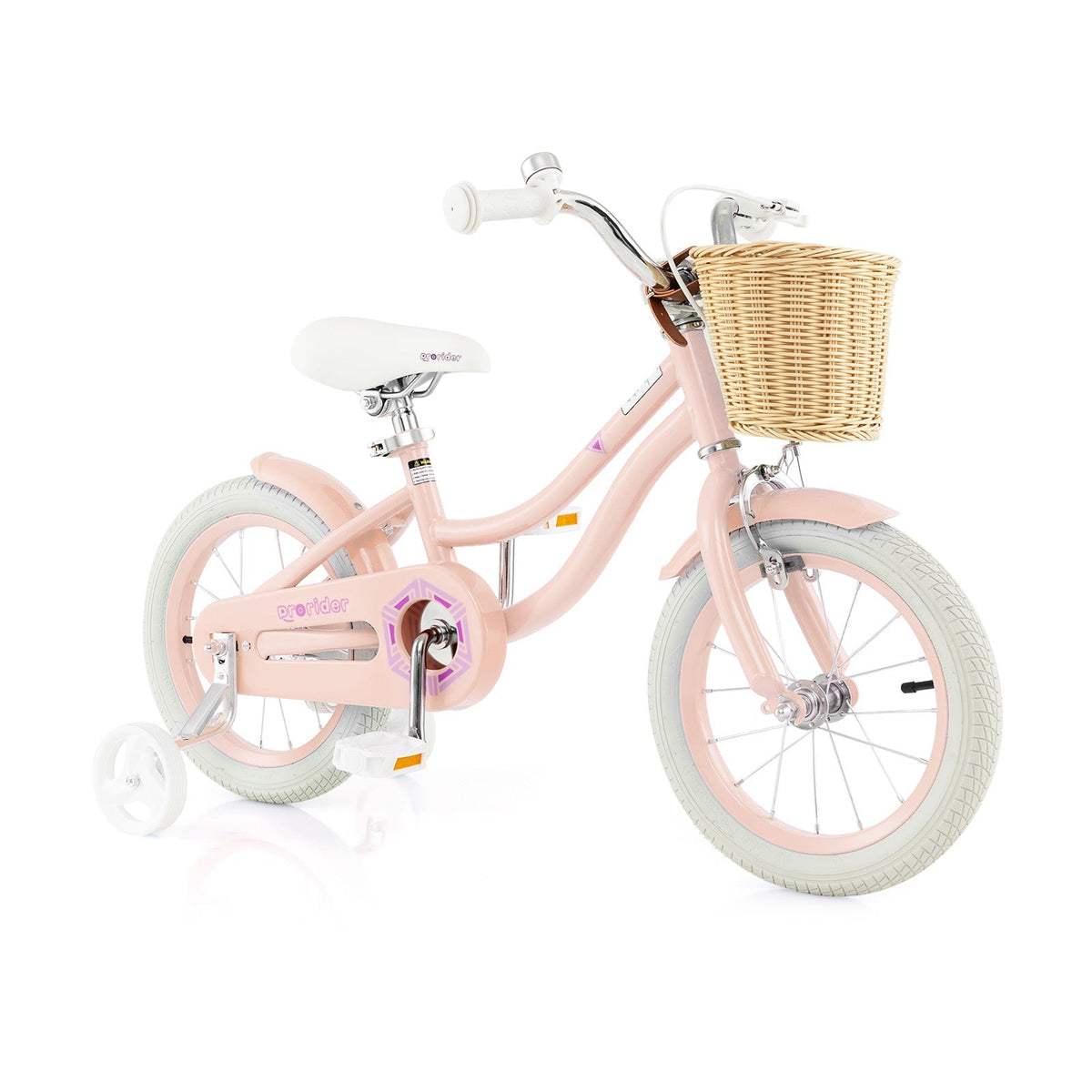 14-Inch Kids Bike with Training Wheels and Adjustable Handlebar Seat