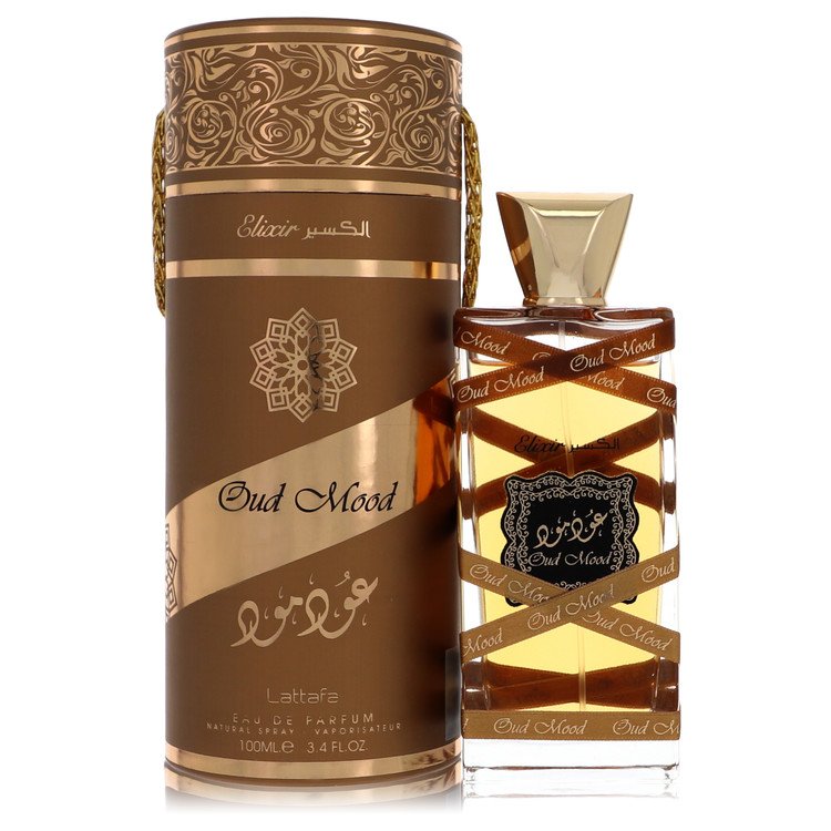 Lattafa Oud Mood Elixir de Lattafa Eau de Parfum en Spray (Unisex) 3.4 oz para Hombres