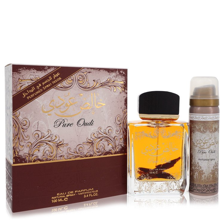 Lattafa Pure Oudi de Lattafa Eau De Parfum Spray más desodorante de 1.7 oz de 3.4 oz para mujeres