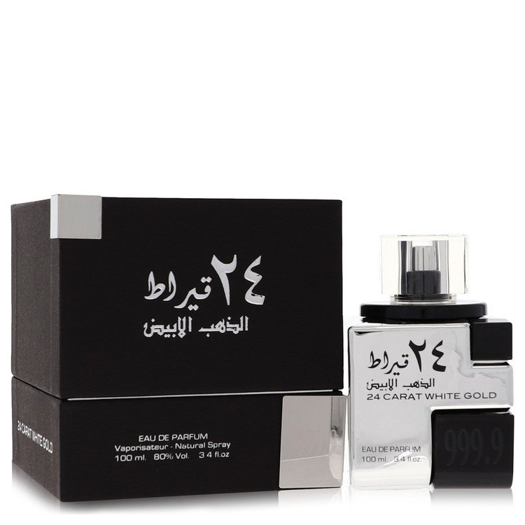 Lattafa 24 Carat White Gold de Lattafa Eau De Parfum Spray (Unisex) 3.4 oz para Hombre