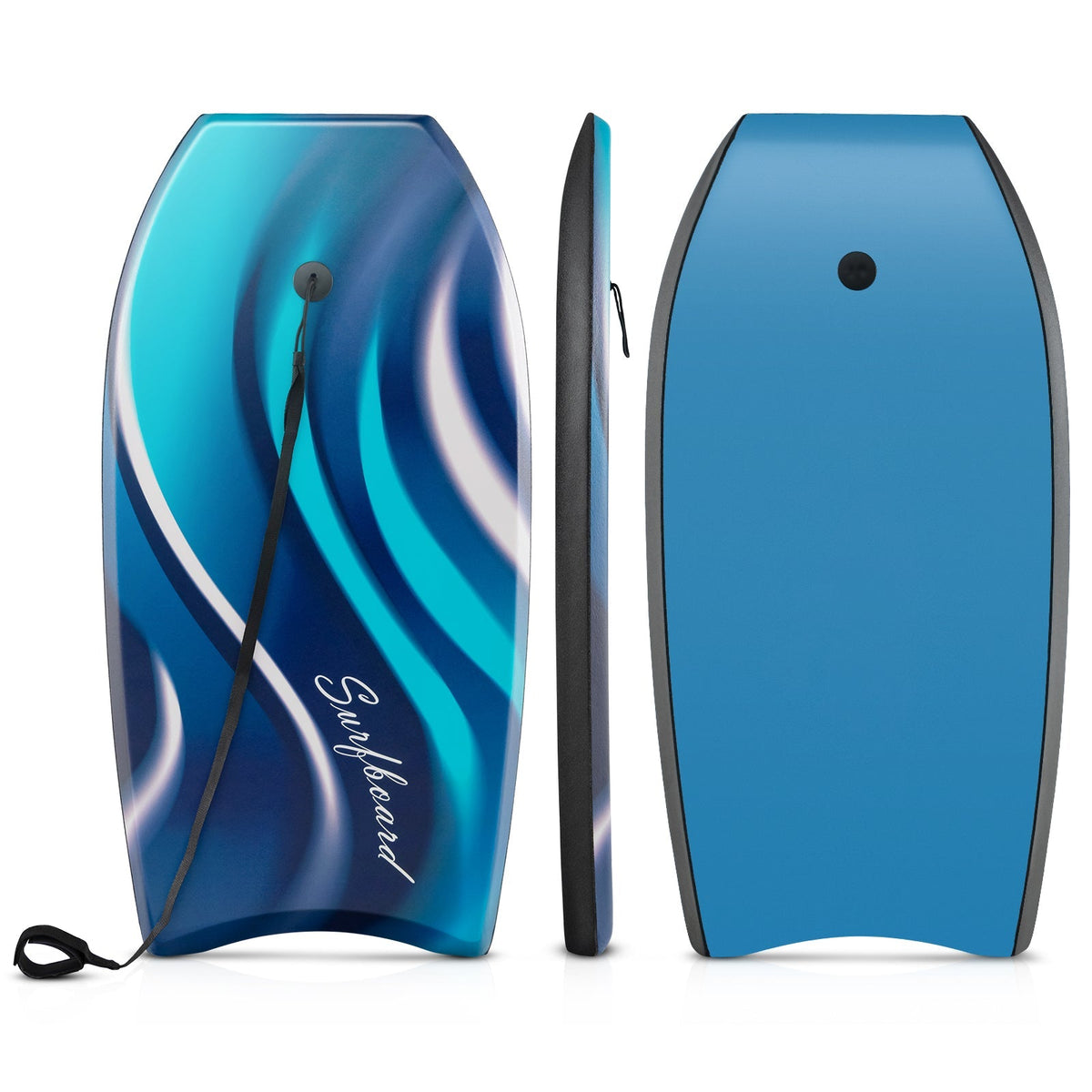 33/37/41 Inches Lightweight Body Board Boogie Board with EPS Core XPE Deck HDPE Bottom