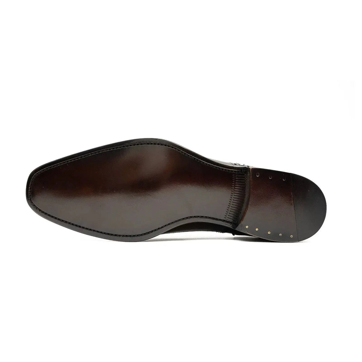 Brown Cap-Toe Calf Leather Oxford Shoes