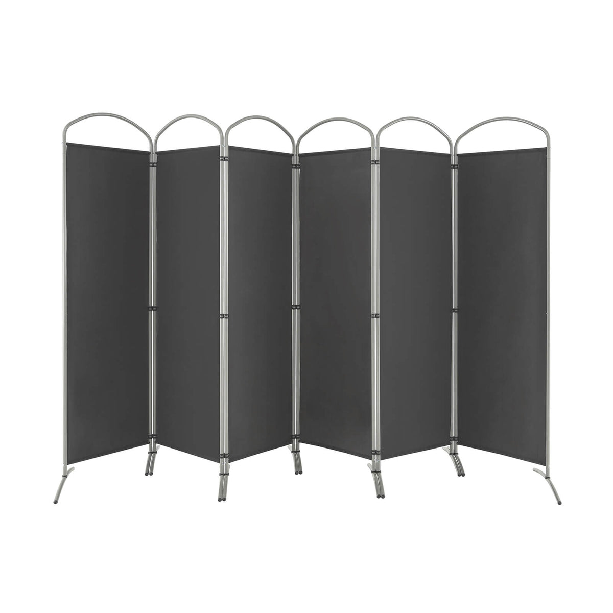 6 Feet 6-Panels Freestanding Folding Privacy Screen-White