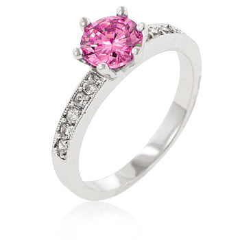 Anillo de compromiso Avera Petite en plata de ley