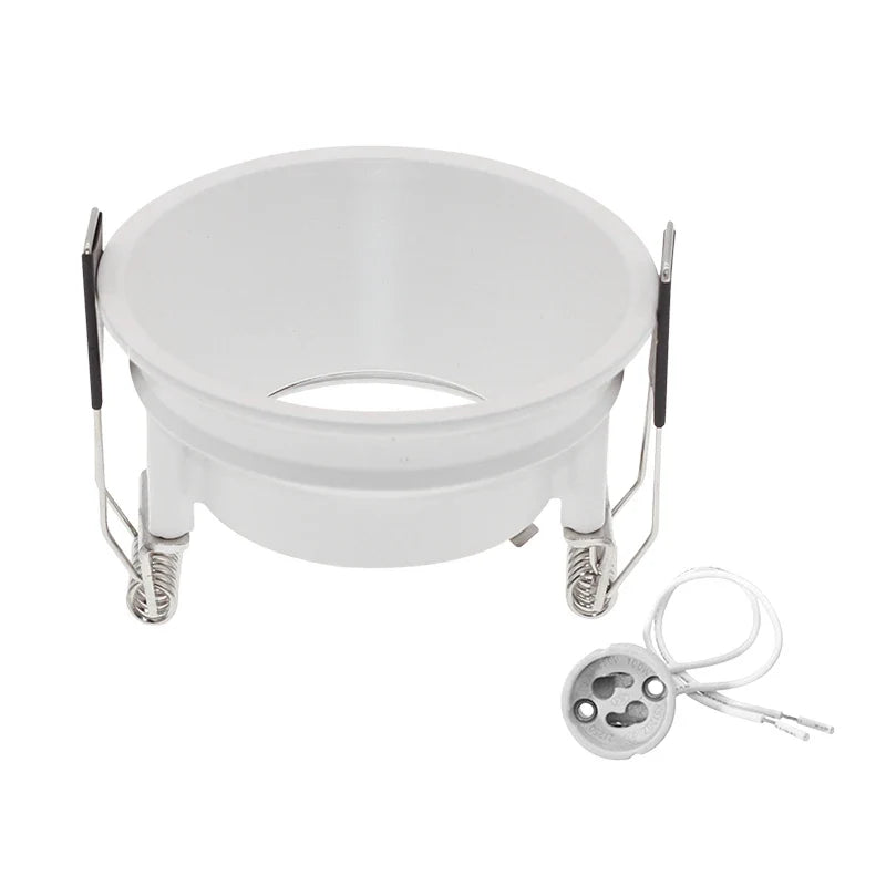 Recessed LED Ceiling spotlight Frame Round GU10 Fixture Holders Adjustable Spot Light light bases Fitting