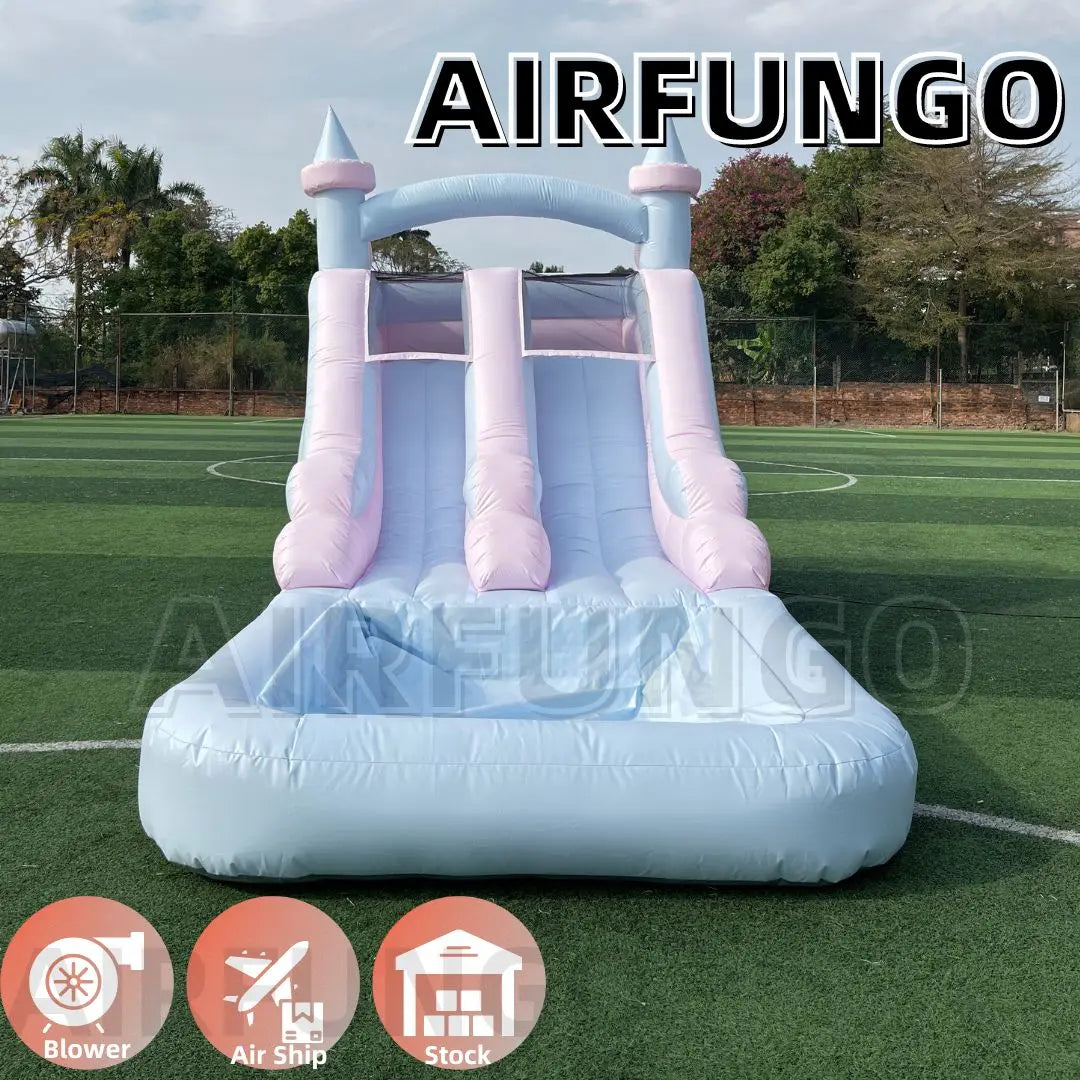 Tobogán Acuático Hinchable de Grado Comercial con Piscina de Salpicaduras, Castillo Hinchable para Adultos y Niños, Incluye Soplador, Personalizable