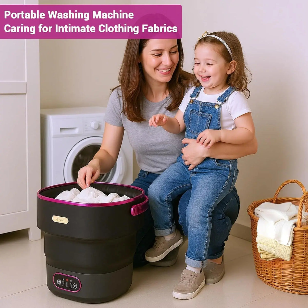 Mini lavadora y secadora centrífuga plegable de 13 litros, lavadora portátil con 3 modos de limpieza para ropa de bebé, ropa interior, calcetines, viajes, caravana