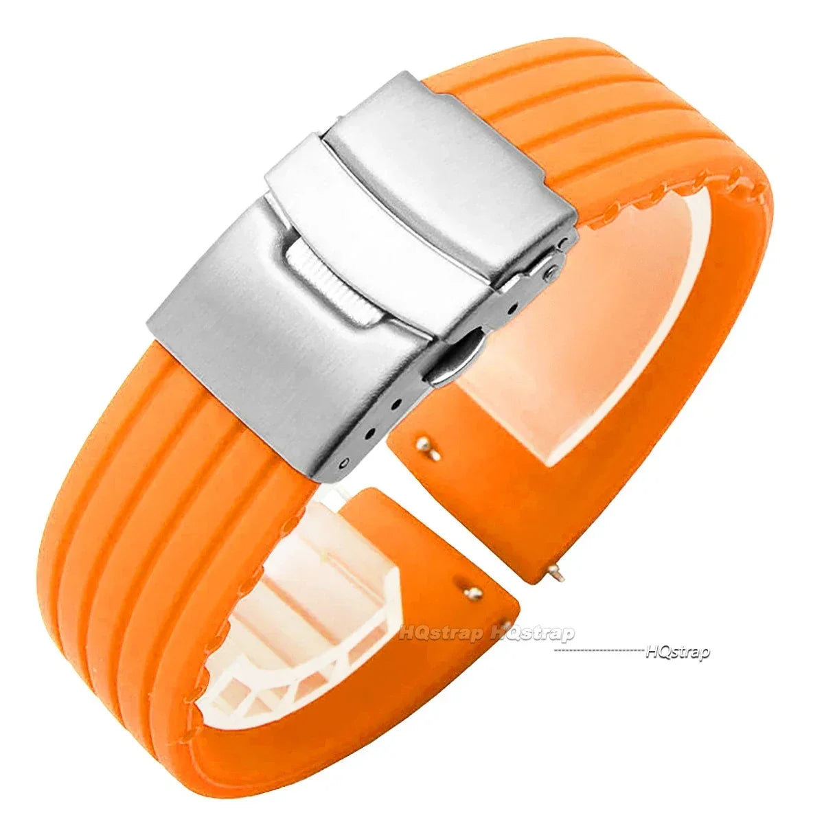 Motorola Moto Silicone Rubber Watch Band Quick Release Strap Black Brown