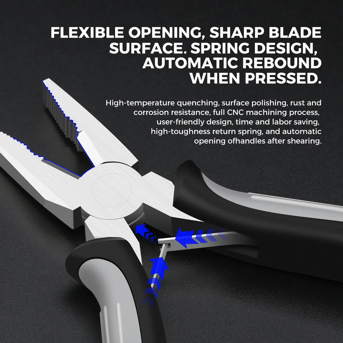Pliers Tool Set Mini Pliers Repair Tool Bag Long Nose Flat Nose Bent Nose Combination Pliers Universal Remover Tool 8-Piece Set