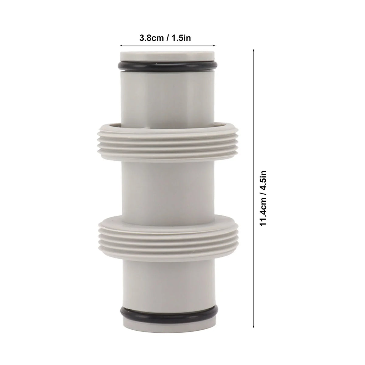Conector de manguera de piscina de 1.5 a 1.5 pulgadas, adaptador de manguera de piscina de goma elástica de repuesto, unión recta antifugas para sistema de sal
