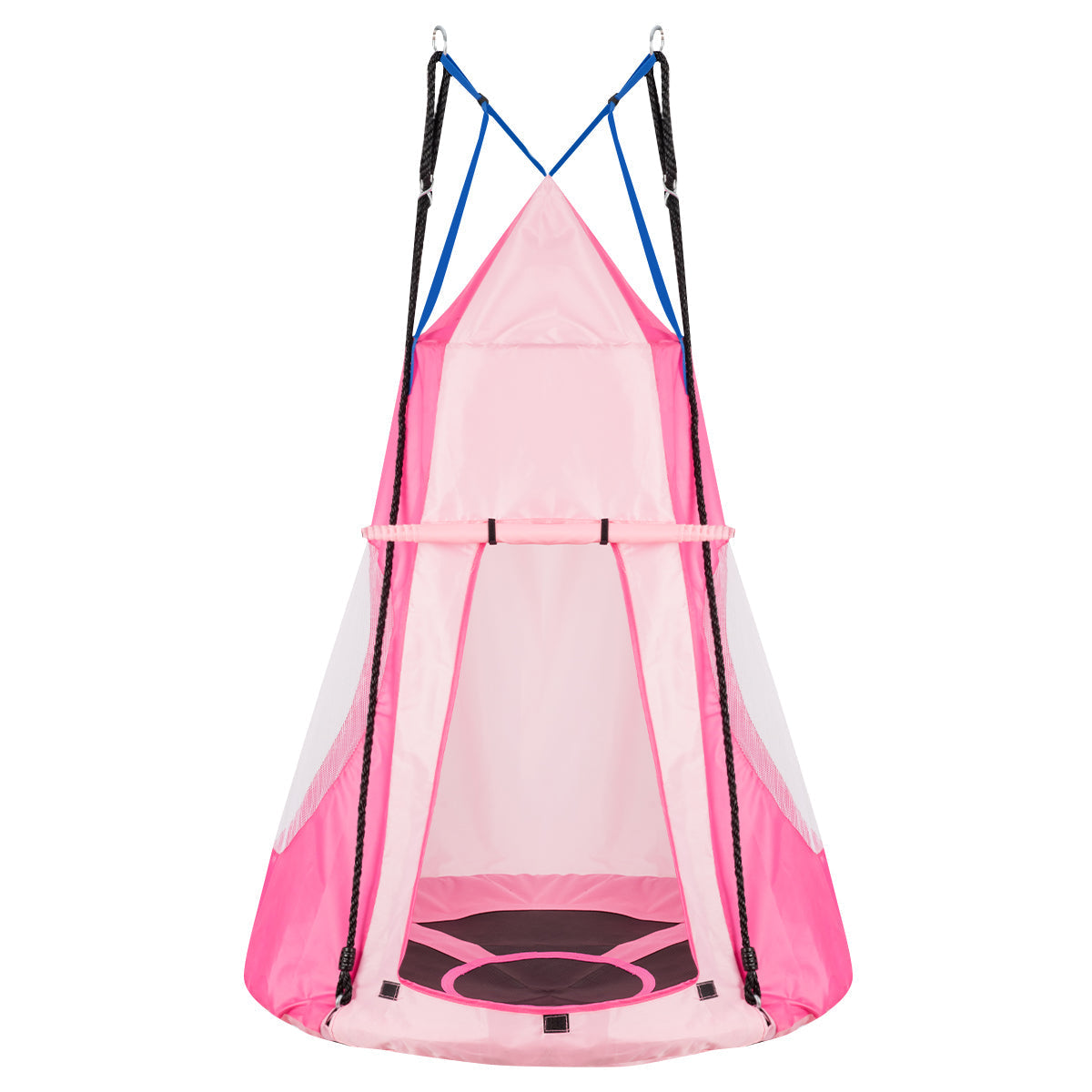 2-in-1 40 Inch Kids Hanging Chair Detachable Swing Tent Set